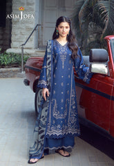 Aira By Asim Jofa Unstitched 3 Piece Emb Cambric Summer Suit-AJMUB-06