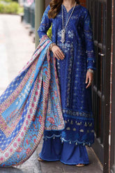 Noor by Saadia Asad Unstitched 3 Piece Eid Handwork Schiffli Laserkari Collection'2023-D-11