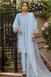 Bin Saeed Stitched 3 Piece Luxury Plain Cotton Vol-01 Collection-LF-1530-Ferozi