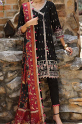 Noor by Saadia Asad Unstitched 3 Piece Luxury Winter Shawl Suit-D-09