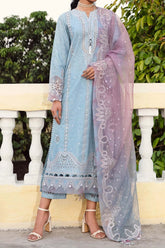 Iris by Jazmin Unstitched 3 Piece Spring Summer Lawn Collection'2023-08-Powder Blue