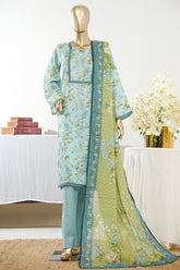 Bin Saeed Stitched 3 Piece Exclusive Printed Lawn Vol-09 Suit-LSM-2941-FEROZI