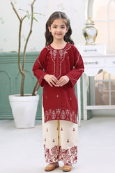 Fresh Birds Stitched 2 Piece Summer Lawn Suit-Lal pari