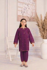 Abeera Stitched 2 Piece Emb Cotton Kids Collection'2025-ABK-171-Purple
