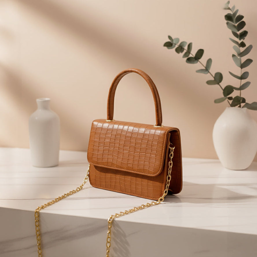 Crodocile Pattern Top Handle Handbags 2026