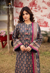 Asim Jofa Prints Unstitched Drop 2 Ajubj-49 Printed Lawn 3 Pc