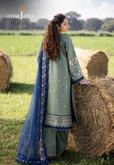 Asim Jofa Luxury Lawn 25 Ajell-14 Embroidered Lawn 3 Pcs
