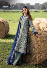 Asim Jofa Luxury Lawn 25 Ajell-14 Embroidered Lawn 3 Pcs