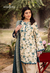 Asim Jofa Prints Unstitched Drop 2 Ajubj-34 Printed Lawn 3 Pc