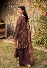 Asim Jofa Prints Unstitched Drop 1 Ajubj-23 Printed Lawn 3 Pcs