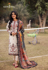 Asim Jofa Prints Unstitched Drop 2 Ajubj-14 Printed Embroidered Lawn 3 Pc