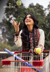 Asim Jofa Prints Unstitched Drop 2 Ajubj-14 Printed Embroidered Lawn 3 Pc
