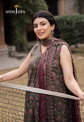 Asim Jofa Prints Unstitched Drop 2 Ajubj-29 Printed Lawn 3 Pc