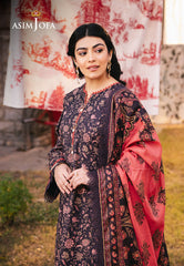 Asim Jofa Prints Unstitched Drop 1 Ajubj-18 Printed Lawn 3 Pcs
