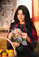 Asim Jofa Prints Unstitched Drop 2 Ajubj-06 Printed Embroidered Lawn 3 Pc