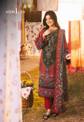 Asim Jofa Prints Unstitched Drop 2 Ajubj-06 Printed Embroidered Lawn 3 Pc