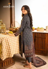 Asim Jofa Prints Unstitched Drop 2 Ajubj-04 Printed Embroidered Lawn 3 Pc