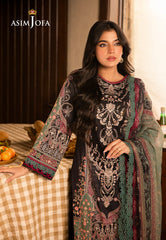 Asim Jofa Prints Unstitched Drop 2 Ajubj-03 Printed Embroidered Lawn 3 Pc