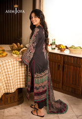 Asim Jofa Prints Unstitched Drop 2 Ajubj-03 Printed Embroidered Lawn 3 Pc