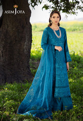 Asim Jofa Luxury Lawn 25 Ajell-17 Embroidered Lawn 3 Pcs