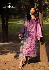 Asim Jofa Prints Unstitched Drop 2 Ajubj-13 Printed Embroidered Lawn 3 Pc