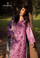 Asim Jofa Prints Unstitched Drop 2 Ajubj-13 Printed Embroidered Lawn 3 Pc
