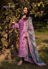 Asim Jofa Prints Unstitched Drop 2 Ajubj-13 Printed Embroidered Lawn 3 Pc