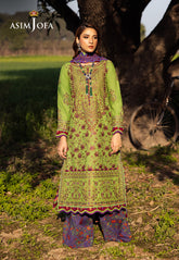 Asim Jofa Luxury Lawn 25 Ajell-05 Embroidered Lawn 3 Pcs