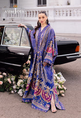 Asim Jofa Charmeuse Silk Ajrs-06 Digitally Printed Embroidered Blended Silk 1 Pc