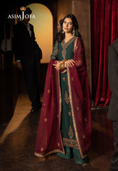 Asim Jofa Unstitched 3 Piece Luxury Festive Rejoice AJLFF-02 Embroidered Chiffon 3 Pcs