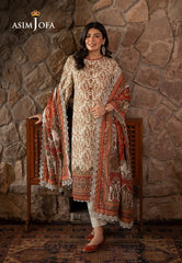 Asim Jofa Winter Collection Ajuw-44 Printed Khaddar 3 Pcs