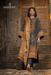 Asim Jofa Winter Collection Ajuw-37 Printed Khaddar 3 Pcs