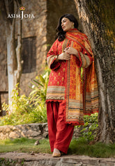 Asim Jofa Winter Collection Ajuw-47 Printed Khaddar 3 Pcs