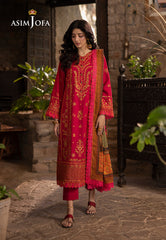 Asim Jofa Winter Collection Ajuw-12 Embroidered Khaddar 3 Pcs
