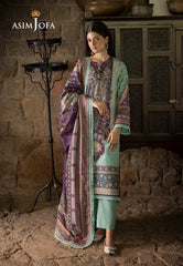 Asim Jofa Winter Collection Ajuw-57 Printed Khaddar 3 Pcs
