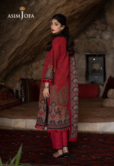 Asim Jofa Winter Collection Ajuw-02 Embroidered Khaddar 3 Pcs