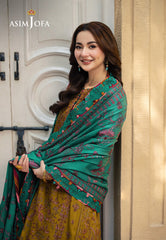 Asim Jofa Pashmina Ajki-04 Embroidered Twill 3 Pc