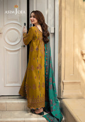 Asim Jofa Pashmina Ajki-04 Embroidered Twill 3 Pc