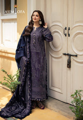 Asim Jofa Pashmina Ajki-05 Embroidered Twill 3 Pc