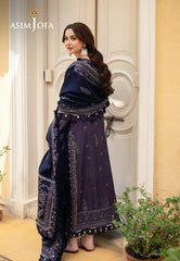 Asim Jofa Pashmina Ajki-05 Embroidered Twill 3 Pc