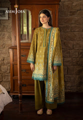 Asim Jofa Designers Limited Edition Ajuwd-49 Printed Khaddar 3 Pcs