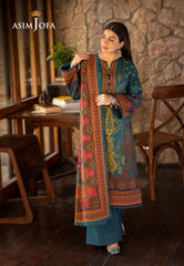 Asim Jofa Winter Collection Ajuw-52 Printed Khaddar 3 Pcs