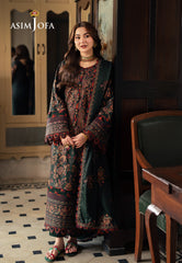 Asim Jofa Pashmina Ajki-01 Embroidered Twill 3 Pc