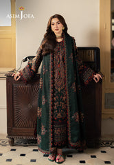Asim Jofa Pashmina Ajki-01 Embroidered Twill 3 Pc