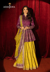 Asim Jofa Unstitched 3 Piece Luxury Festive Rejoice AJLFF-17 Embroidered Two Tone Cotton Silk 3 Pcs