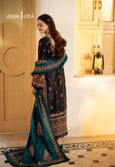 Asim Jofa Pashmina Ajki-06 Embroidered Twill 3 Pc