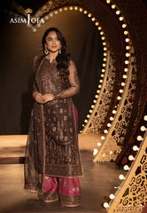 Asim Jofa Unstitched 3 Piece Luxury Festive Rejoice AJLFF-11 Embroidered Javeria Net 3 Pcs