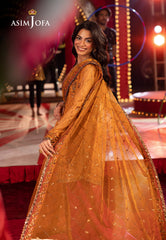 Asim Jofa Unstitched 3 Piece Luxury Festive Rejoice AJLFF-05 Embroidered Net 3 Pcs