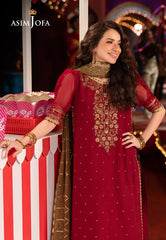 Asim Jofa LUXURY FESTIVE DROP 2 Ajlf-04 Embroidered Chiffon 3 Pcs