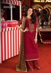 Asim Jofa LUXURY FESTIVE DROP 2 Ajlf-04 Embroidered Chiffon 3 Pcs